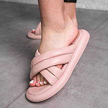 Шльопанці жіночі Fashion Sadie 3672 38 розмір 24,5 см Бежевий ID 4329605, фото 5