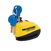 Мотозамок с сигнализацией на тормозной диск Oxford Screamer 7 Alarm Disc Lock Yellow (LK290)