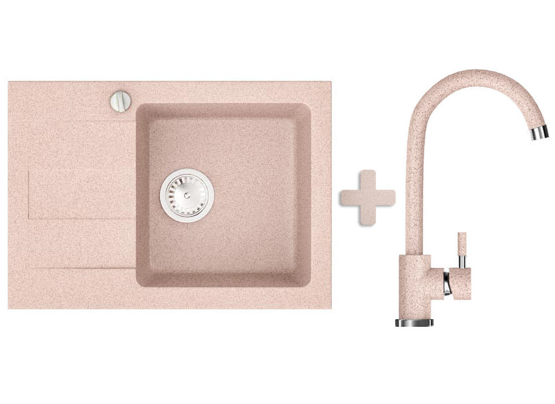 Комплект: мийка гранітна ASKANIA RIVER 60 Авена + Кран