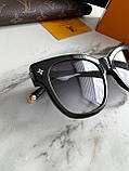 Жіночі сонцезахисні окуляри Lv (1523) black LUX, фото 4