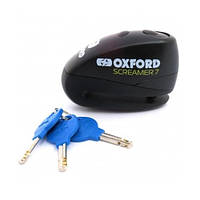 Мотозамок с сигнализацией на тормозной диск Oxford Screamer 7 Alarm Disc Lock Black  (LK289)