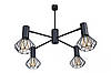 Люстра лофт чорна 4 лампи Diadem NL 22152-4 BK, фото 4