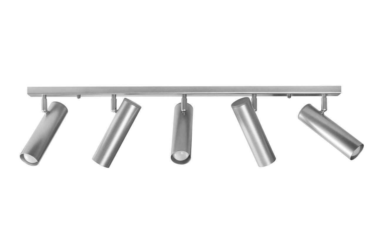 Світильник на планці з поворотними плафонами 5-Е27 Telescope NL 22501-5 AL, фото 1