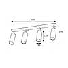 Світильник на планці з поворотними плафонами 4 -Е27м Tube NL 1105-4 WH, фото 4