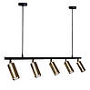 Світильник циліндри на підвісі Е27-5 Tube NL 2450-5 BK+BN, фото 2