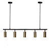 Світильник циліндри на підвісі Е27-5 Tube NL 2450-5 BK+BN, фото 4