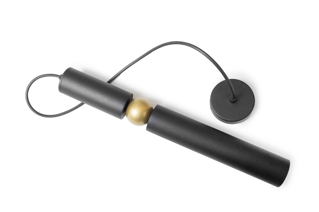 Світильник підвісний трубка Е27 Antique NL 40500 BK+BN, фото 1