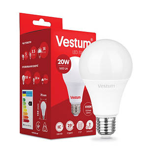 Світлодіодна лампа VESTUM LED A70 20W 4100K 220V E27