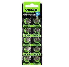 Батарейка VIDEX AG10 (LR1130) (ціна за 10шт/блістер)