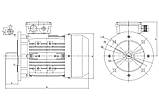 Електродвигун MS 90L1-4 1.50kw B5 230/400V (1,5KW), фото 2