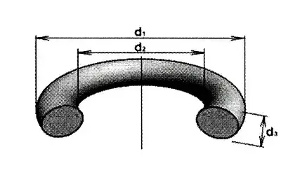 Кільце ущільнююче 112*118*36 (вн.110х3.6 (OD 118*3.5)), фото 2
