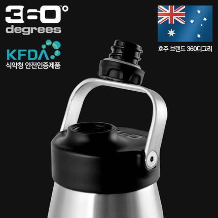 Термофляга 360° Degrees Vacuum Insulated Stainless Steel Bottle with Sip Cap, Black, 550 ml, фото 3