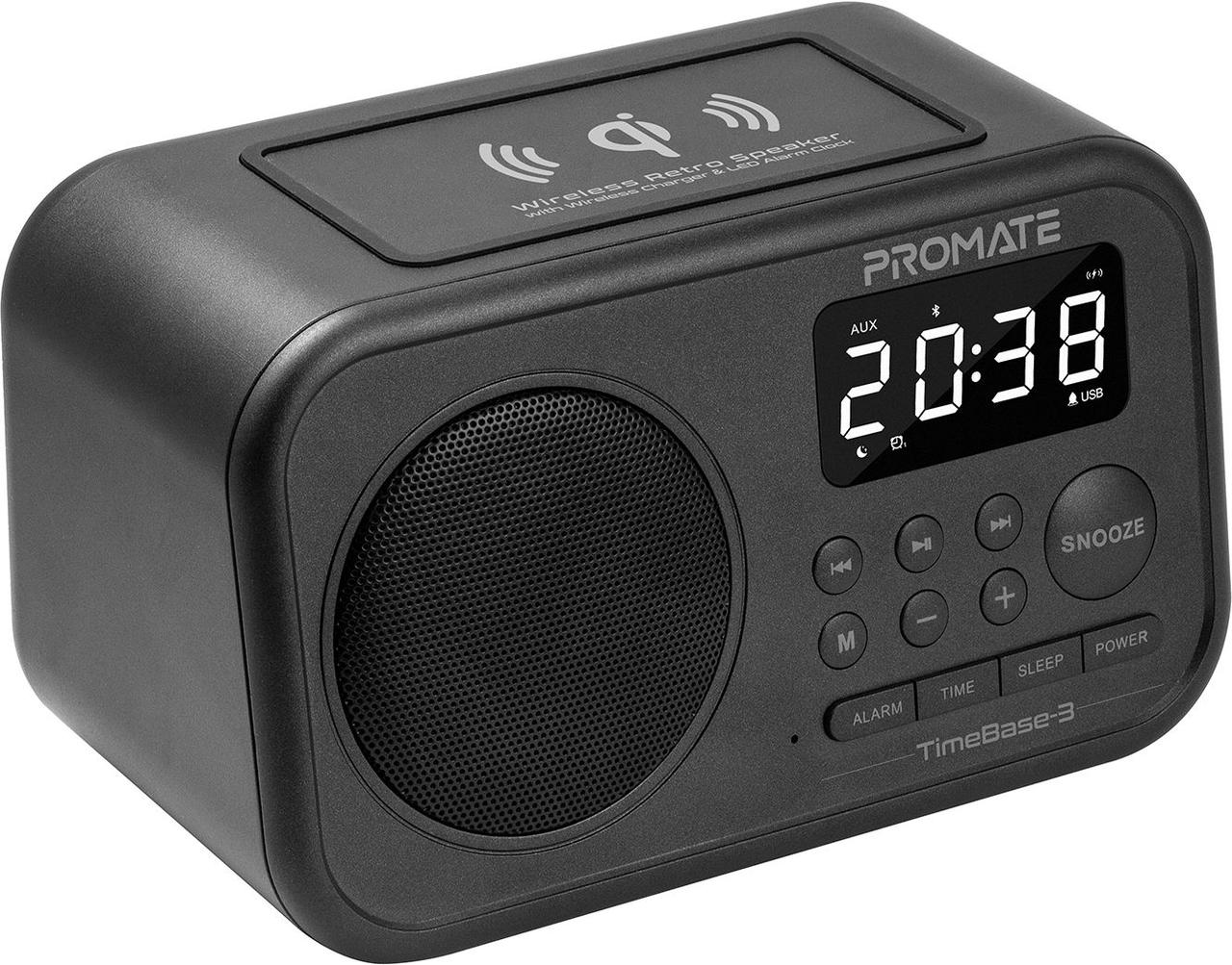 Акустична система Promate TimeBase-3 5W IP20 Black (Уцінка) (ch_timebase-3.black)