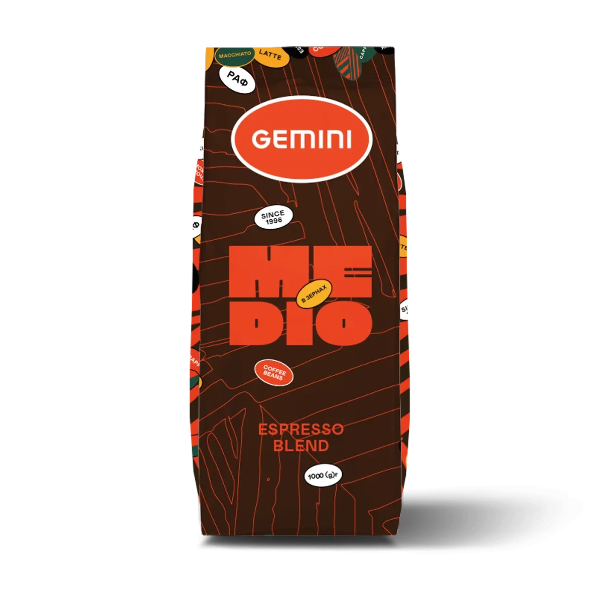 Кофе в зернах Gemini Espresso Medio 1 кг - фото 1 - id-p226224864