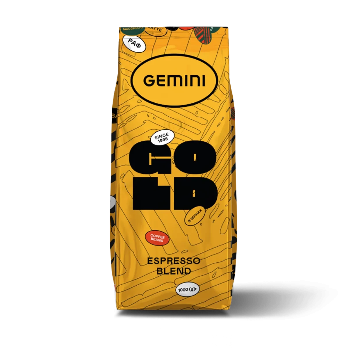 Кофе в зернах Gemini Espresso Gold 1 кг - фото 1 - id-p226224863