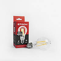 LED лампа ETRON Filament 1-EFP-102 A65 20W 4200K E27 прозрачное стекло