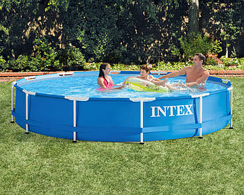 Басейн каркасний круглий (366x76 см, 6503 л) Intex 28210 Синій