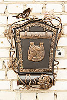 Почтовый ящик "Подкова" с лозой и трубой для газет