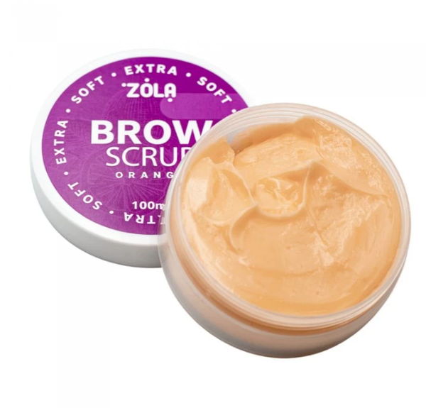 фото скрабу для брів апельсин (Extra Soft) ZOLA, 100 мл Скраб для брів апельсин (Extra Soft) ZOLA, 100 мл