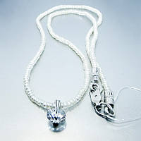 Ожерелье чокер жемчуг+кристалл сваровски с серебряными вставками