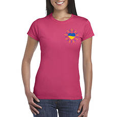 Жіноча футболка з принтом. Heart_W. Бавовна 100%. Розміри від S до 2XL