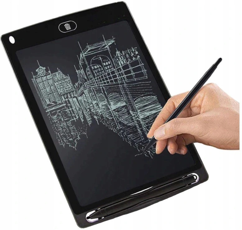 Дитячий графічний планшет дощечка для малювання та нотаток 8,5 Чорний