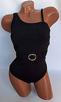 ОПТ Суцільний купальник на плече Z.Five 86260 чорний на 44 46 48 50 52 розмір, фото 3