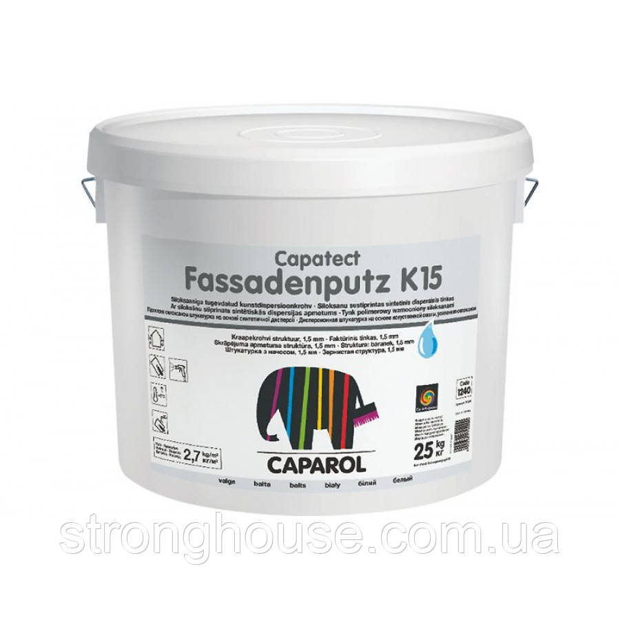 Capatect Fassadenputz K15 Transparent 25 кг Силіконова декоративна штукатурка Капатект Фассаденплутц