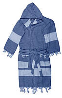 Халат бавовна (L) синій