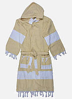 Халат бавовна (S) бежевий