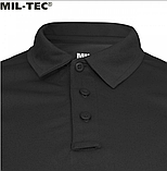 Футболка поло Mil-Tec QuickDry 1/2 ARM Black 10961002, фото 4