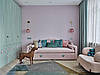 Дитячий диван для щоденного сну MeBelle BELVAL 90х190 з висувними ящиками, бірюзовий, світло-рожевий велюр, фото 9