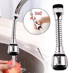Насадка на кран гнучка економайзер води Turbo Flex 360 / Аератор / Гнучка насадка економайзер води