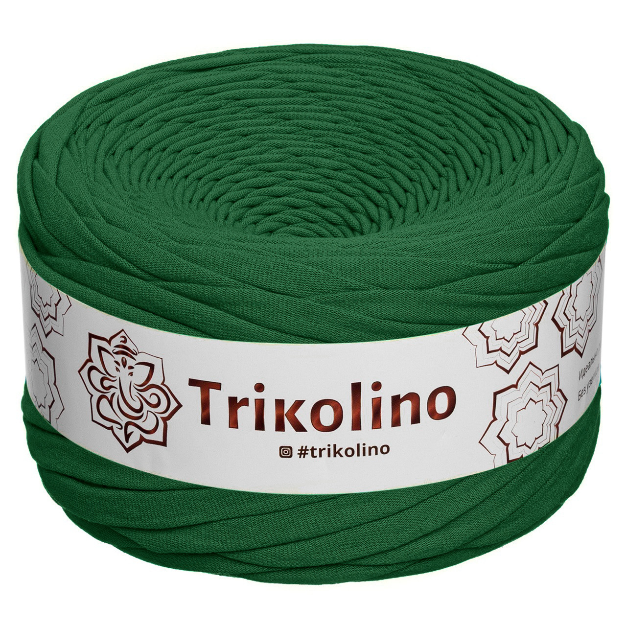 Трикотажная пряжа Trikolino, 7-9 мм., 50 м., Зеленый , нитки для в'язання, фото 1