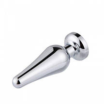 Анальна пробка S 3.2 см для новачків метал з каменем Donald, фото 5