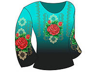 Заготовка жіночої блузи для вишивання бісером "Роза в росе"