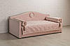 Дитячий диванчик розкладний дизайнерський MeBelle LAVALLE 90х190 двоспальний, пудрово-рожевий велюр, фото 4