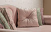 Дитячий диванчик розкладний дизайнерський MeBelle LAVALLE 90х190 двоспальний, пудрово-рожевий велюр, фото 9
