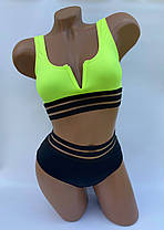 ОПТ Купальник топ з сіткою Z. Five 355 лимонний 36-44 на 42 44 46 48 50 розмір, фото 3