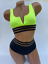 ОПТ Купальник топ з сіткою Z. Five 355 лимонний 36-44 на 42 44 46 48 50 розмір, фото 2