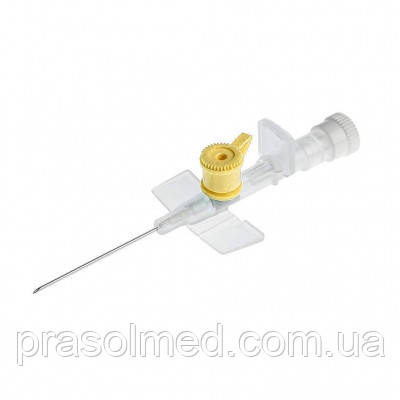 Катетер внутрішньовенний "MEDICARE" з крильцями і ін'єкційним клапаном G24, фото 1