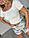 Жіночий білий топ жниварка зі спущеними плечима (р. 42-44) 91FU464, фото 3