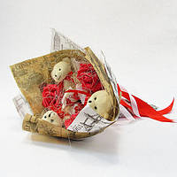 Букет из игрушек Мишки с рафаэлло Крафт 5307IT, Lala.in.ua