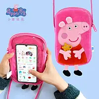 Детская сумочка Свинка Пеппа с прозрачным карманом для телефона