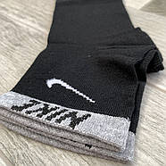 Шкарпетки чоловічі демісезонні х/б спортивні Nike, Athletic Sports, середні, асорті з сірими, 11523, фото 2
