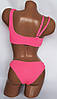 ОПТ Купальник топом рубчик Z.Five 9350 рожевий 36-44 на 42 44 46 48 50 розмір, фото 6
