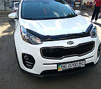 Мухобойка, дефлектор капота Kia Sportage 2016- (Sim)