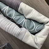 Сімейний комплект постільної білизни з простирадлом на резинцы з фланелі з двома підковдрами, фото 2