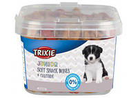 М'які ласощі асорті з кальцієм для цуценят TRIXIE Junior Soft Snack Bones (курка +баранина+лосось) 140 г