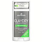 Zion Health, ClayDry, чоловічий дезодорант, сандалове дерево, 80 г